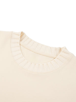 Knitted Round Neck Oversize Sweatshirt