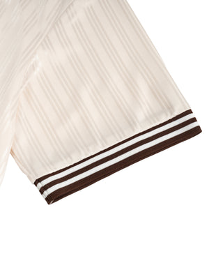 Contrast Stripes Polo Collar T-Shirt