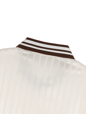 Contrast Stripes Polo Collar T-Shirt