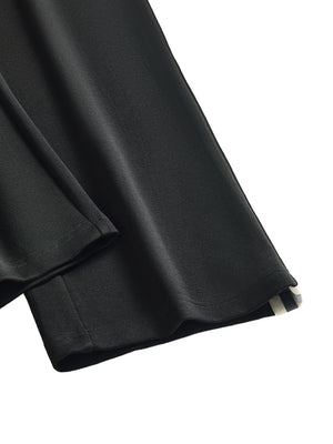 Contrast Side-Stripe Straight-Leg  Pants
