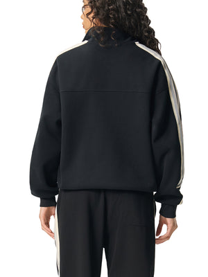 Contrast Side-Stripe Stand Collar  Jacket