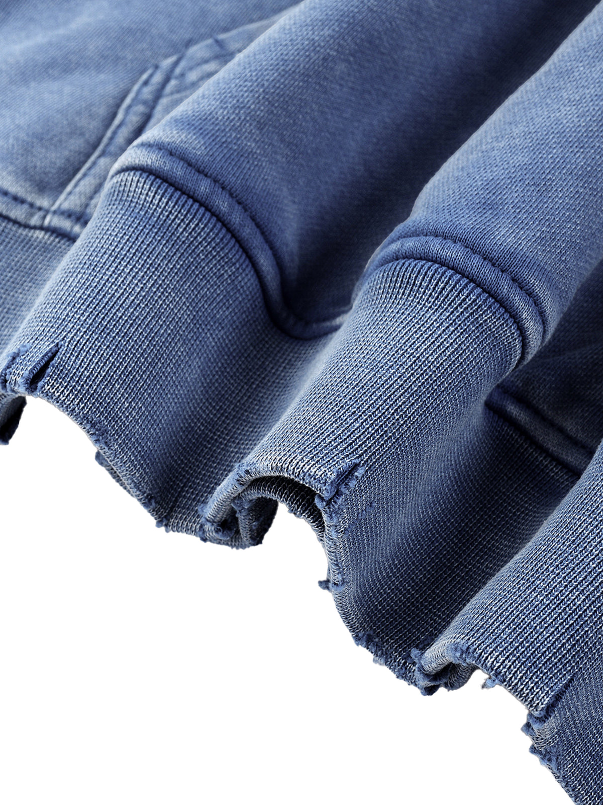 Snow Wash Hand-Frayed Heavyweight  Hoodie
