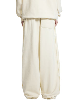 Contrast Tape Straight-Leg Sweatpants