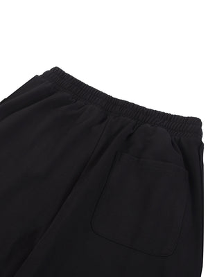 Contrast Tape Straight-Leg Sweatpants
