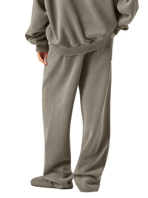 Frayed Enzyme Washed Fleece Sweatpants
