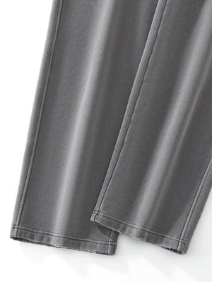 Frayed Enzyme Washed Fleece Sweatpants