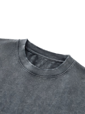 Snow Wash Raw-Hem Boxy T-shirt