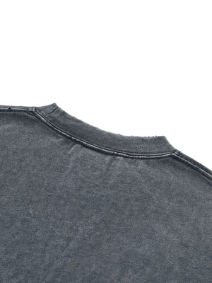 Snow Wash Raw-Hem Boxy T-shirt