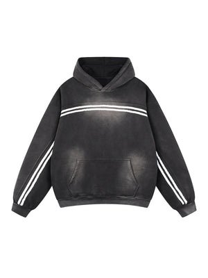 Sun Fade Contrast Tape Fleece Hoodie