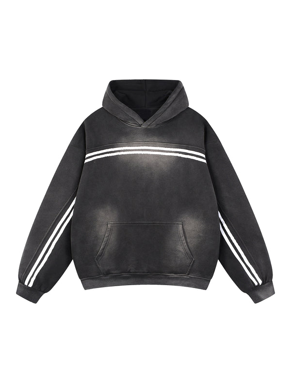 Sun Fade Contrast Tape Fleece Hoodie
