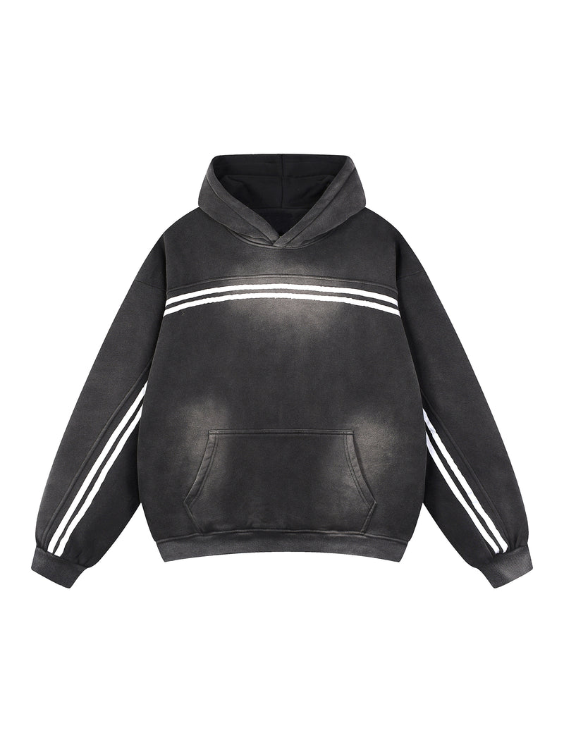 Sun Fade Contrast Tape Fleece Hoodie