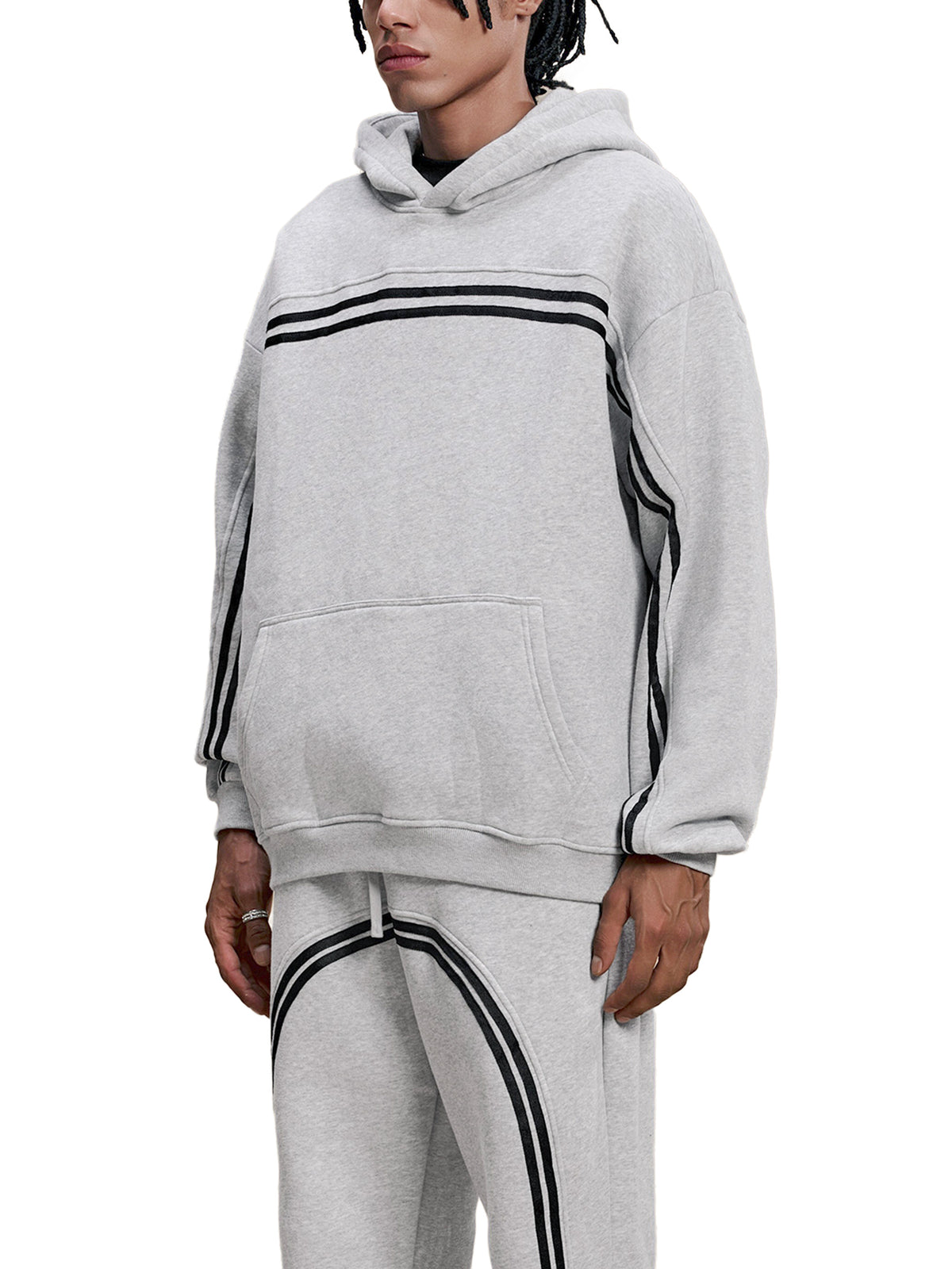 Sun Fade Contrast Tape Fleece Hoodie