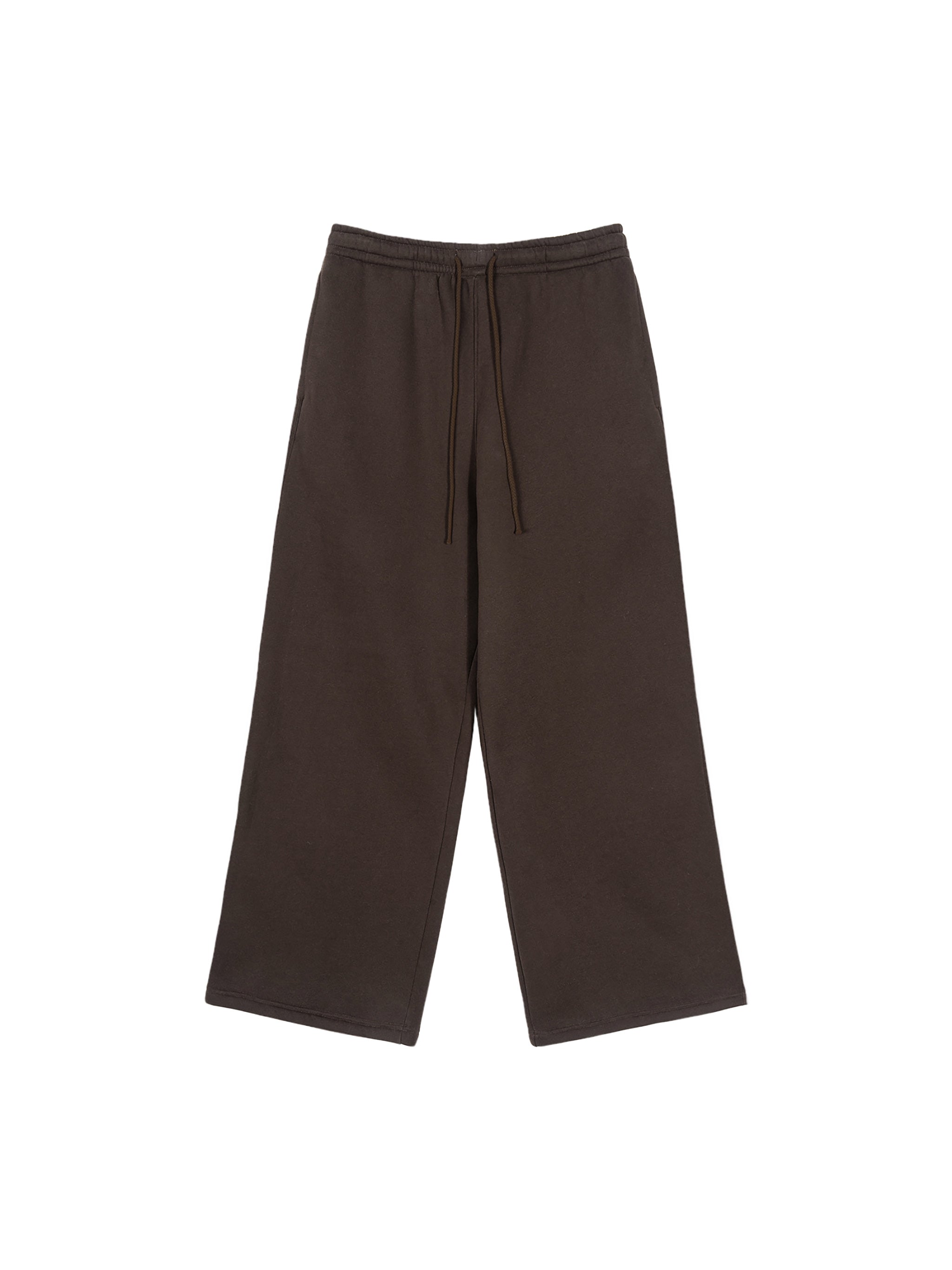 Fleece Drawstring Straight-Leg Sweatpants