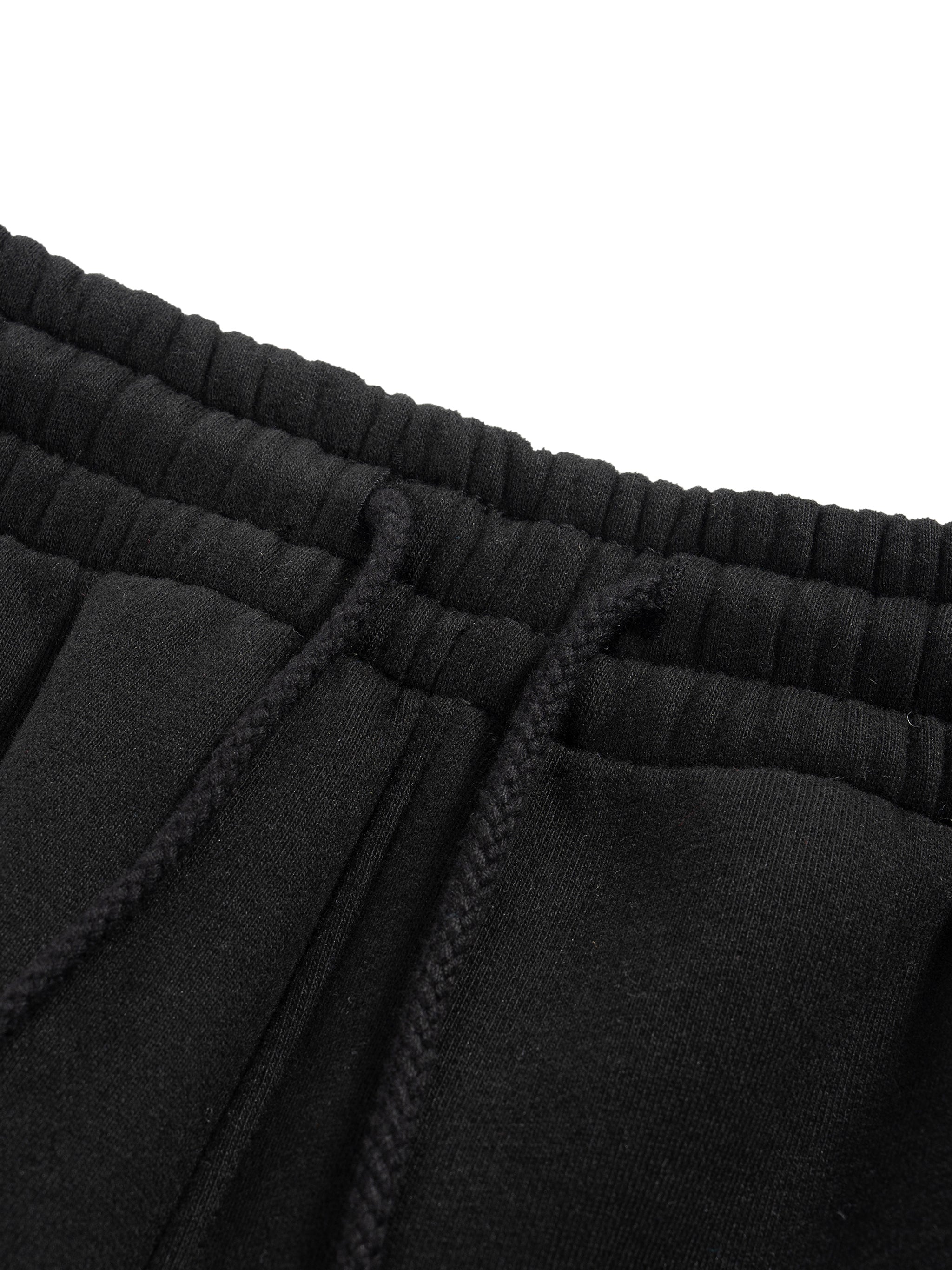 Fleece Drawstring Straight-Leg Sweatpants