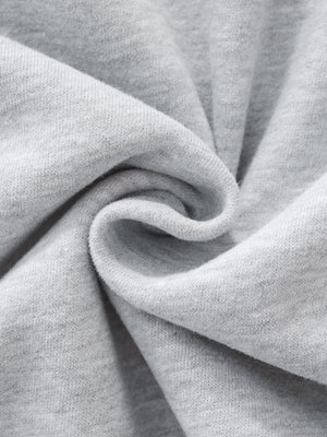 Contrast-Stitched Boxy Fleece Zip Hoodie