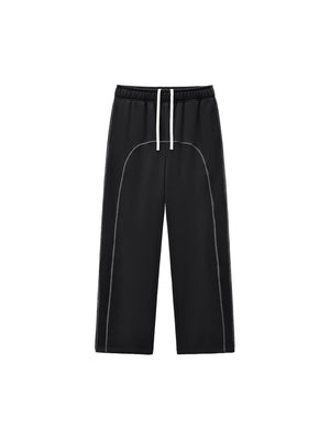 Contrast-Stitched Fleece Sweatpants