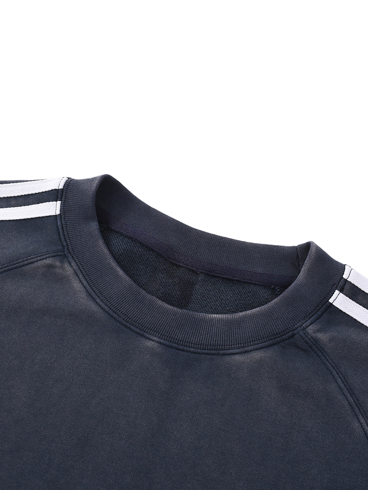 Snow Washed Contrast Tape Sweatshirt