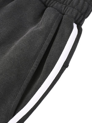 Snow Washed Contrast Tape Sweatpants