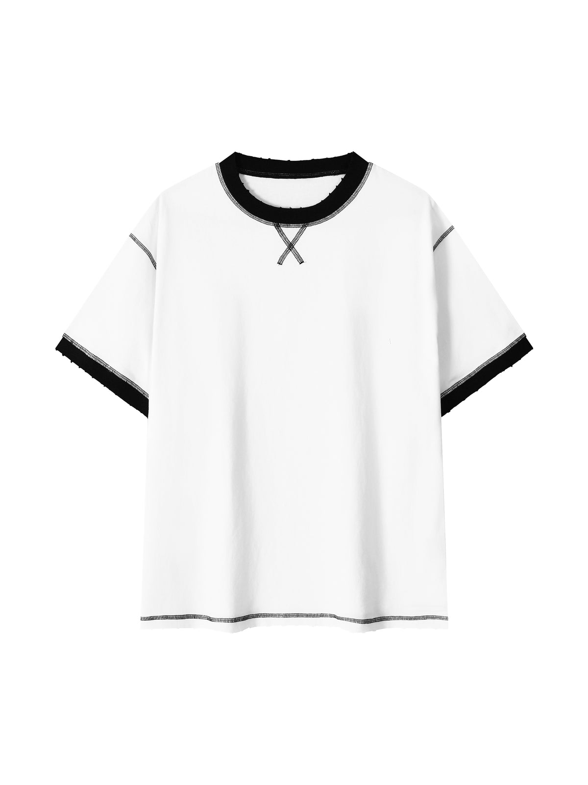 Contrast-Stitched Cotton T-Shirt