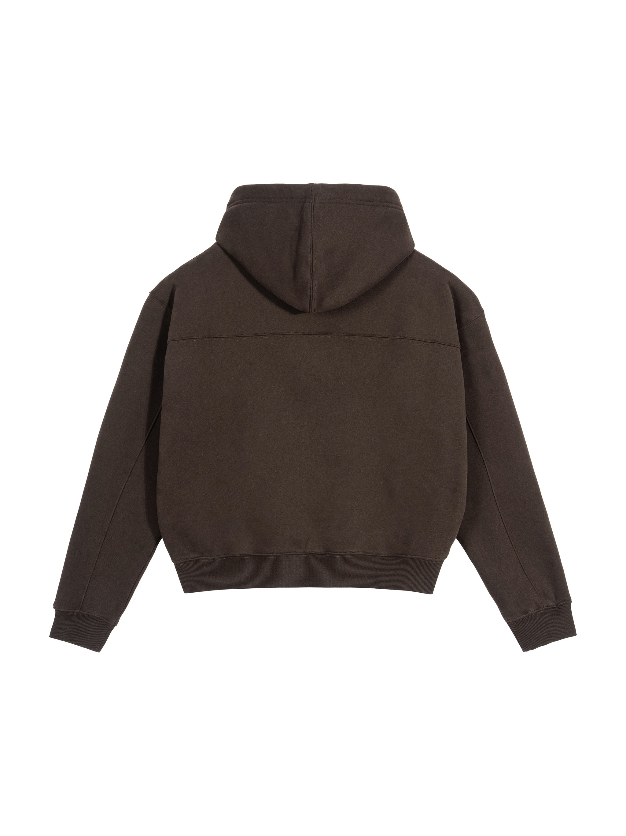 Fleece Zip-Up Boxy Hoodie