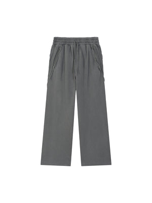 Snow Washed Tape Raw Edge Sweatpants