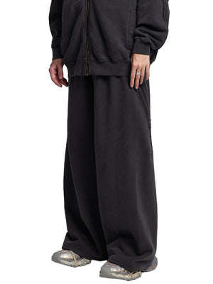 Snow Washed Tape Raw Edge Sweatpants
