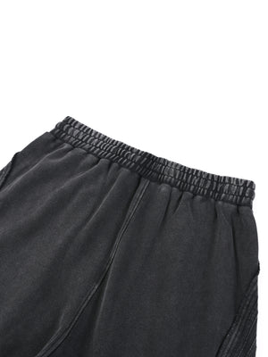 Snow Washed Tape Raw Edge Sweatpants