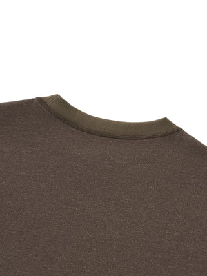 Contrast Cuff Cuffed T-Shirt