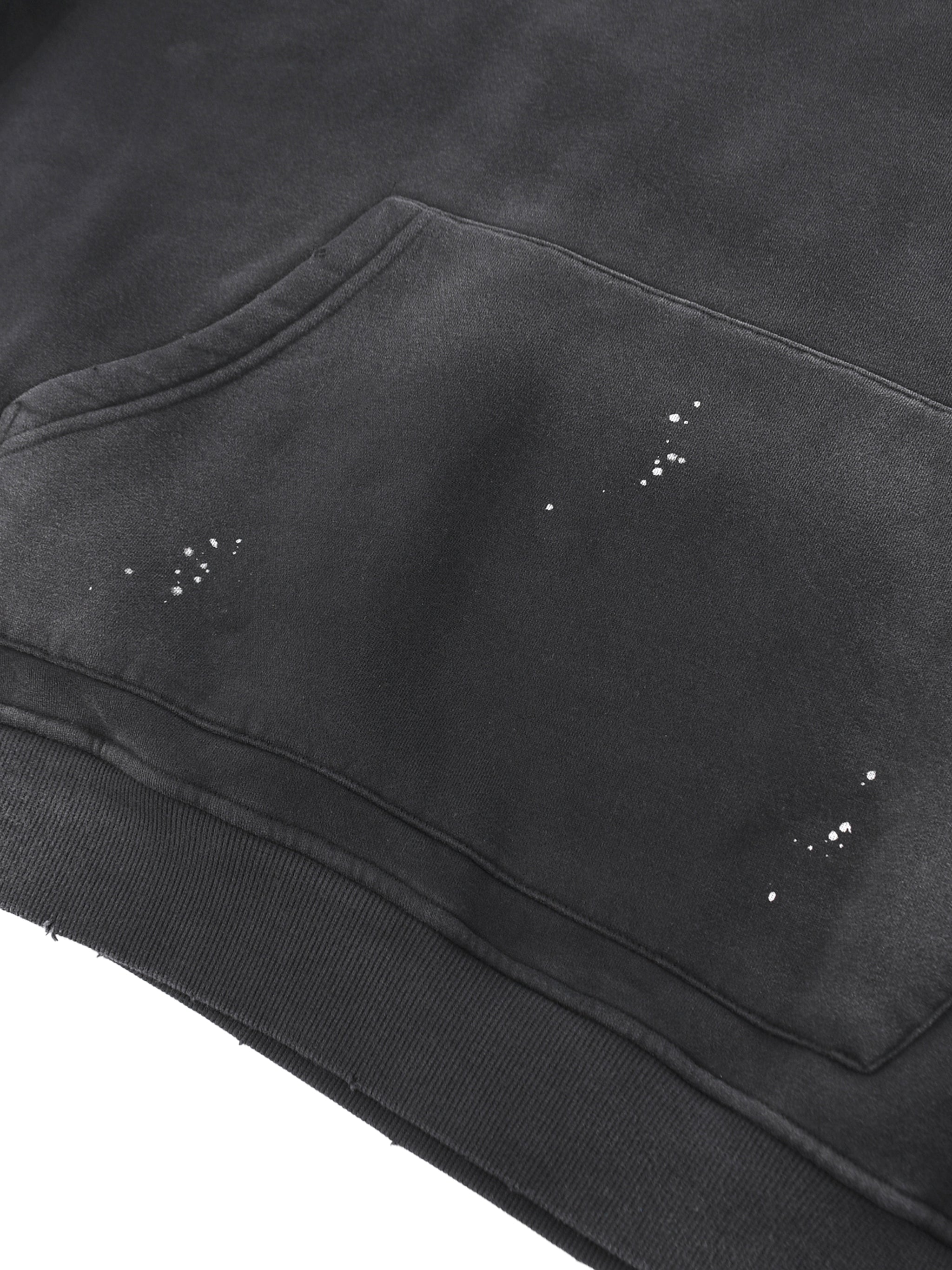 New Vintage Washed Frayed Fleece Hoodie