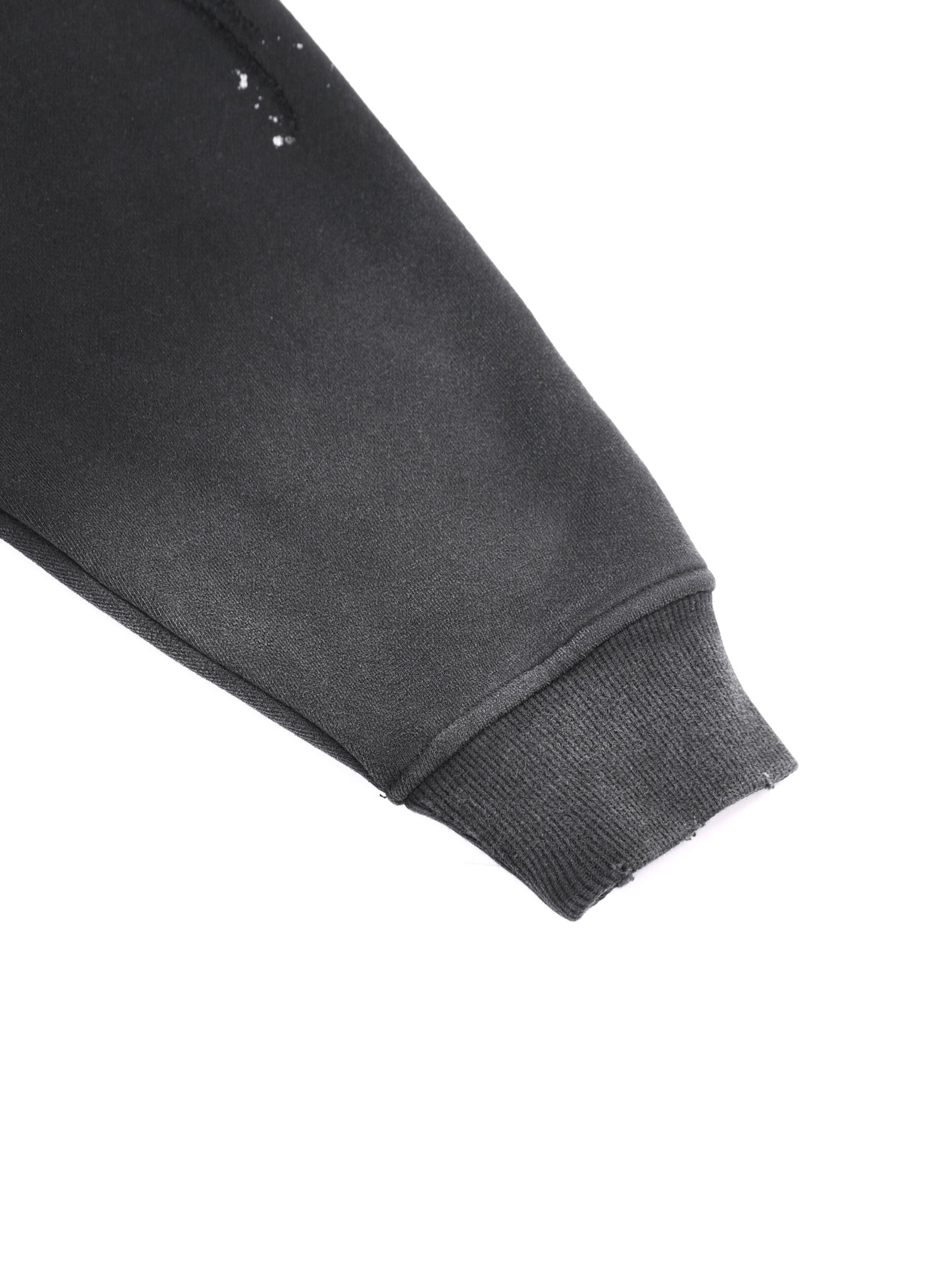 New Vintage Washed Frayed Fleece Hoodie