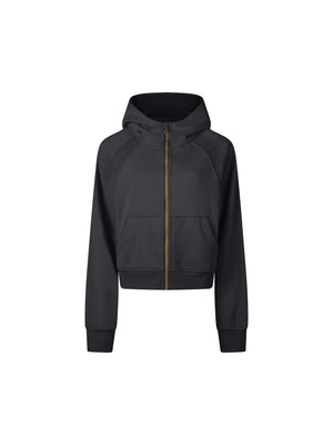 Cropped Zip-Through Hoodie