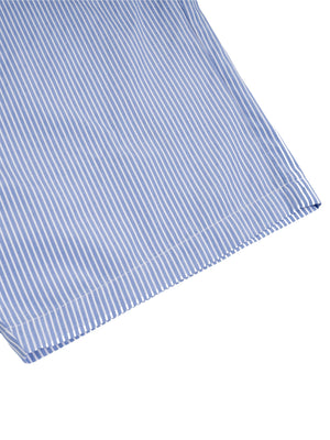 Vertical Stripe Drawstring Barrel Pants