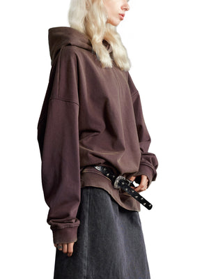 Vintage Washed Gradient Fleece Hoodie