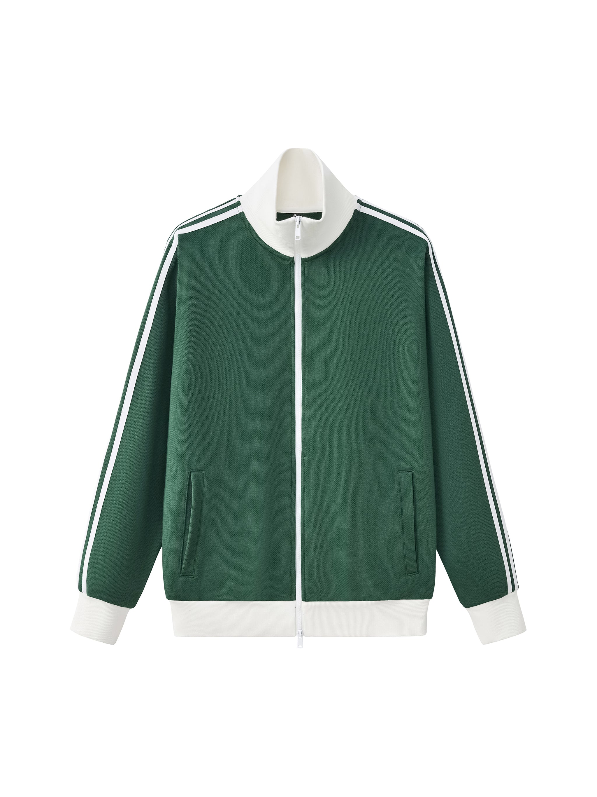 Contrast Side Stripe Fleece Track Jacket