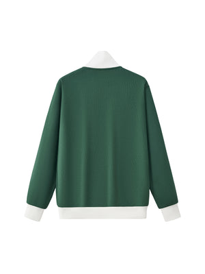 Contrast Side Stripe Fleece Track Jacket
