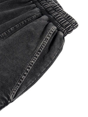 Snow Wash Drawstring Cotton Pants