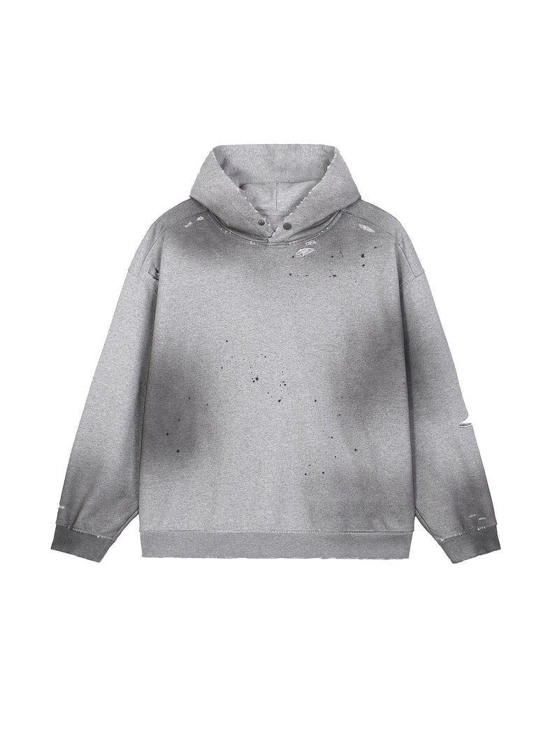 Sun Fade Frayed Fleece Hoodie