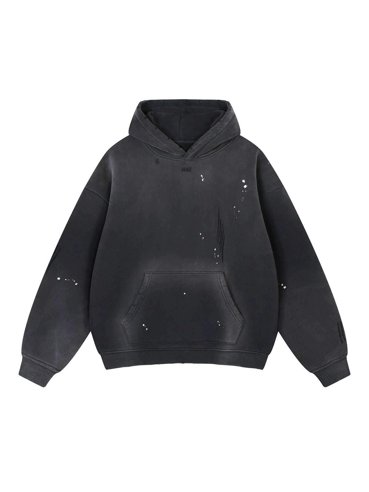 Vintage Washed Frayed Fleece Hoodie