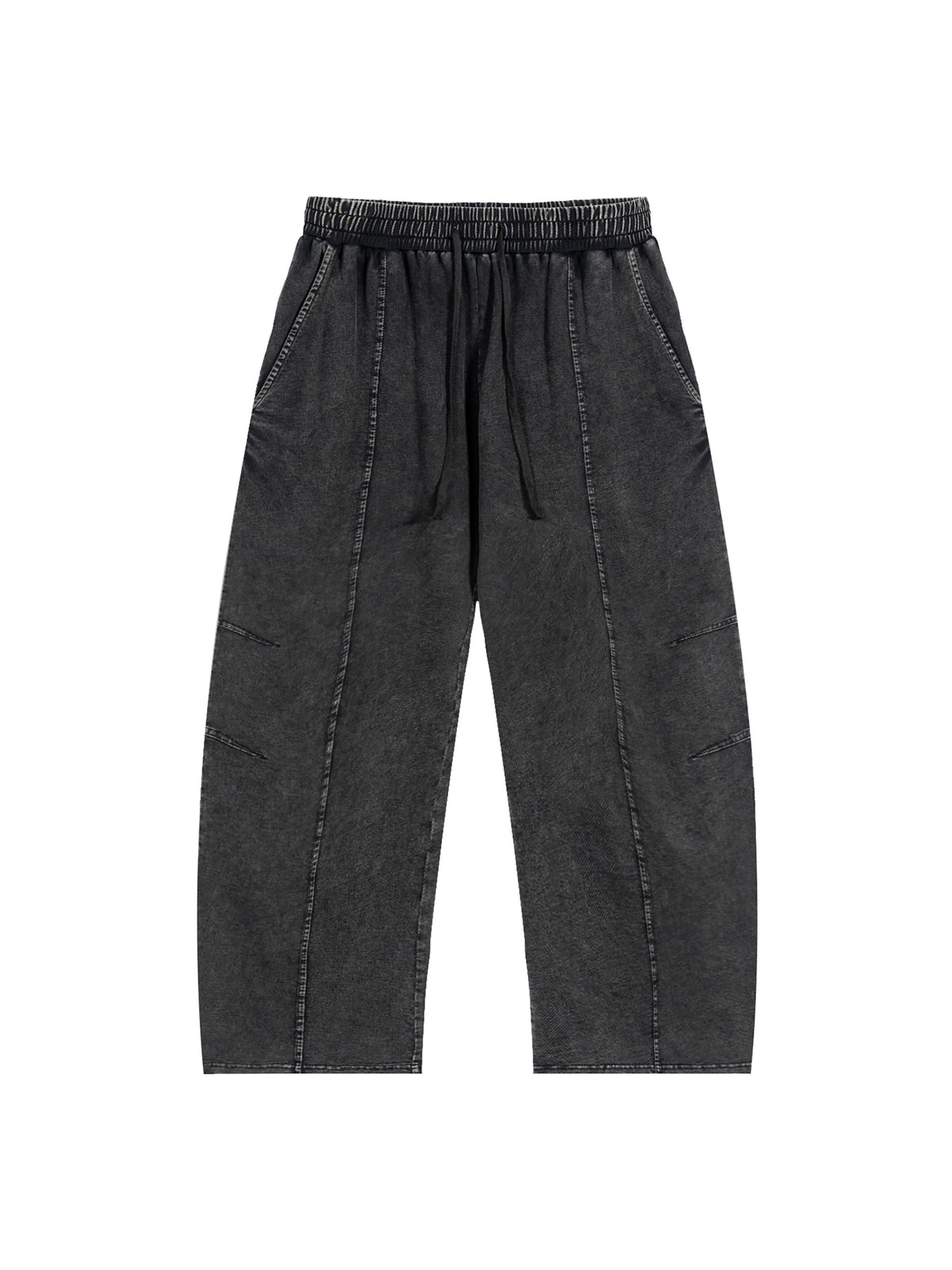 Snow Wash Drawstring Cotton Pants