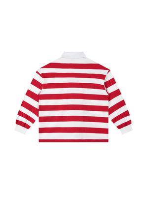 Color Block Stripe Polo Shirt