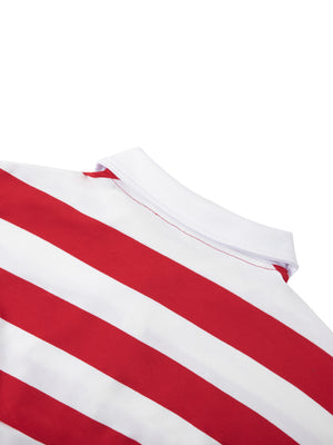 Color Block Stripe Polo Shirt
