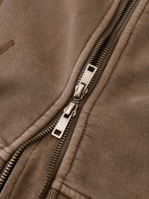 Vintage Washed Cropped Fleece Hoodie