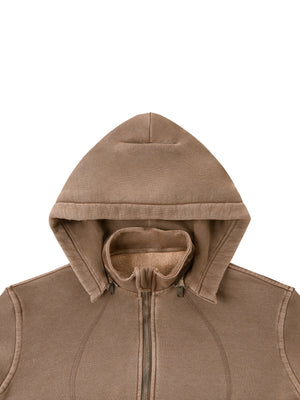 Vintage Washed Cropped Fleece Hoodie