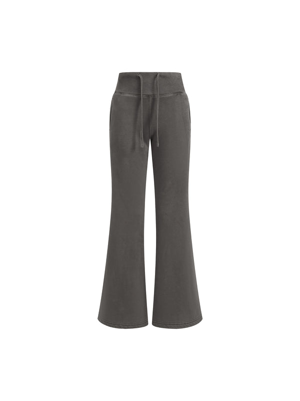 Vintage Washed Flared Fleece Pants