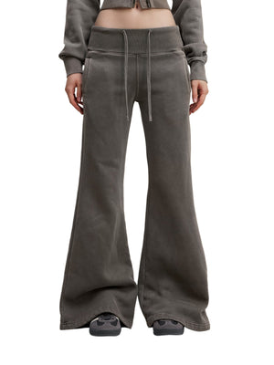Vintage Washed Flared Fleece Pants