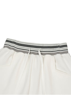 Striped Waist Wide Leg Pants