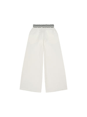 Striped Waist Wide Leg Pants
