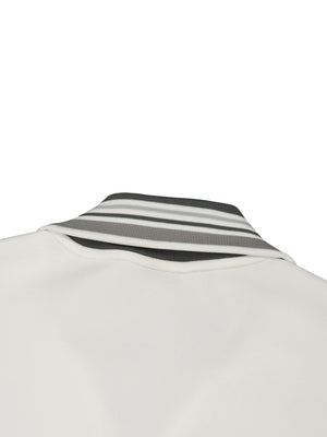 Striped Rib Collar Zip Jacket