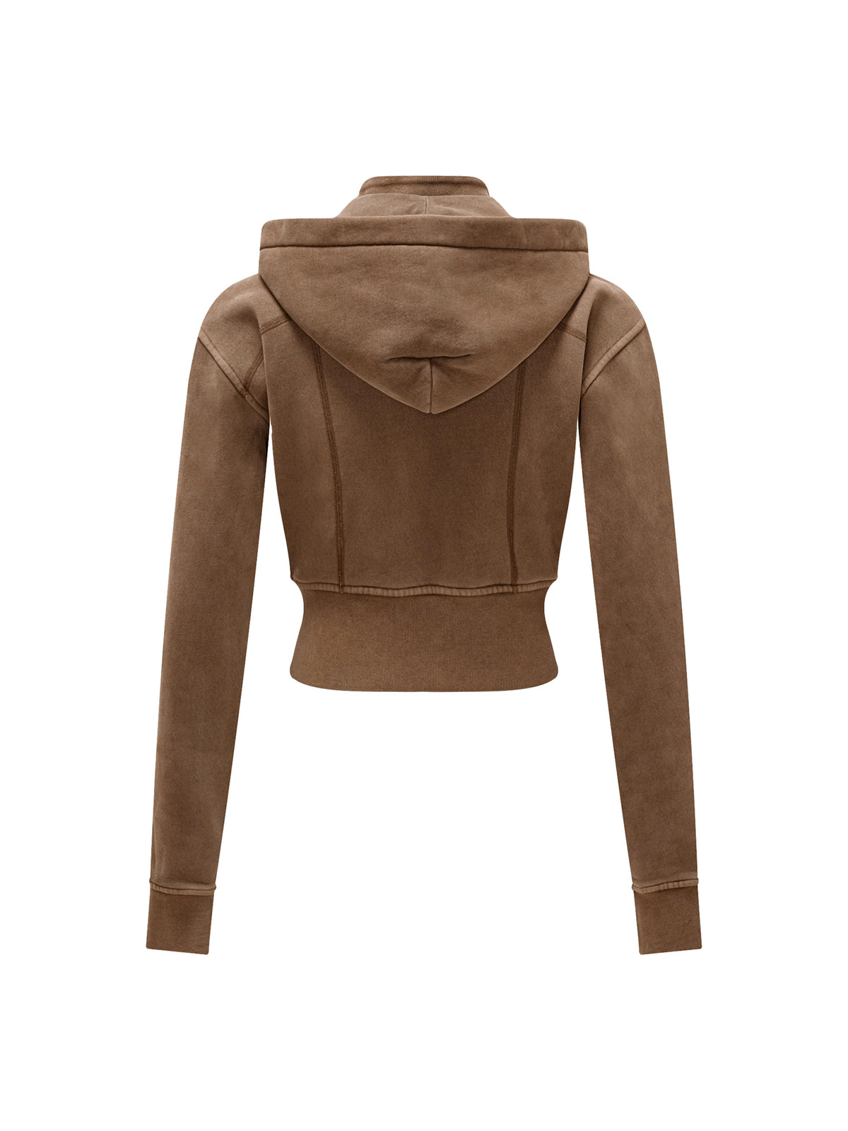 Vintage Washed Cropped Fleece Hoodie