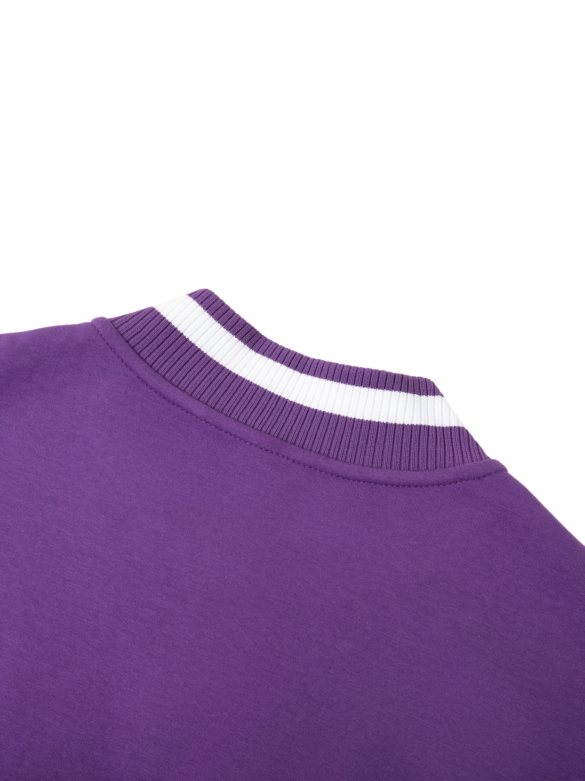 Contrast Piping Zip Bomber Jacket